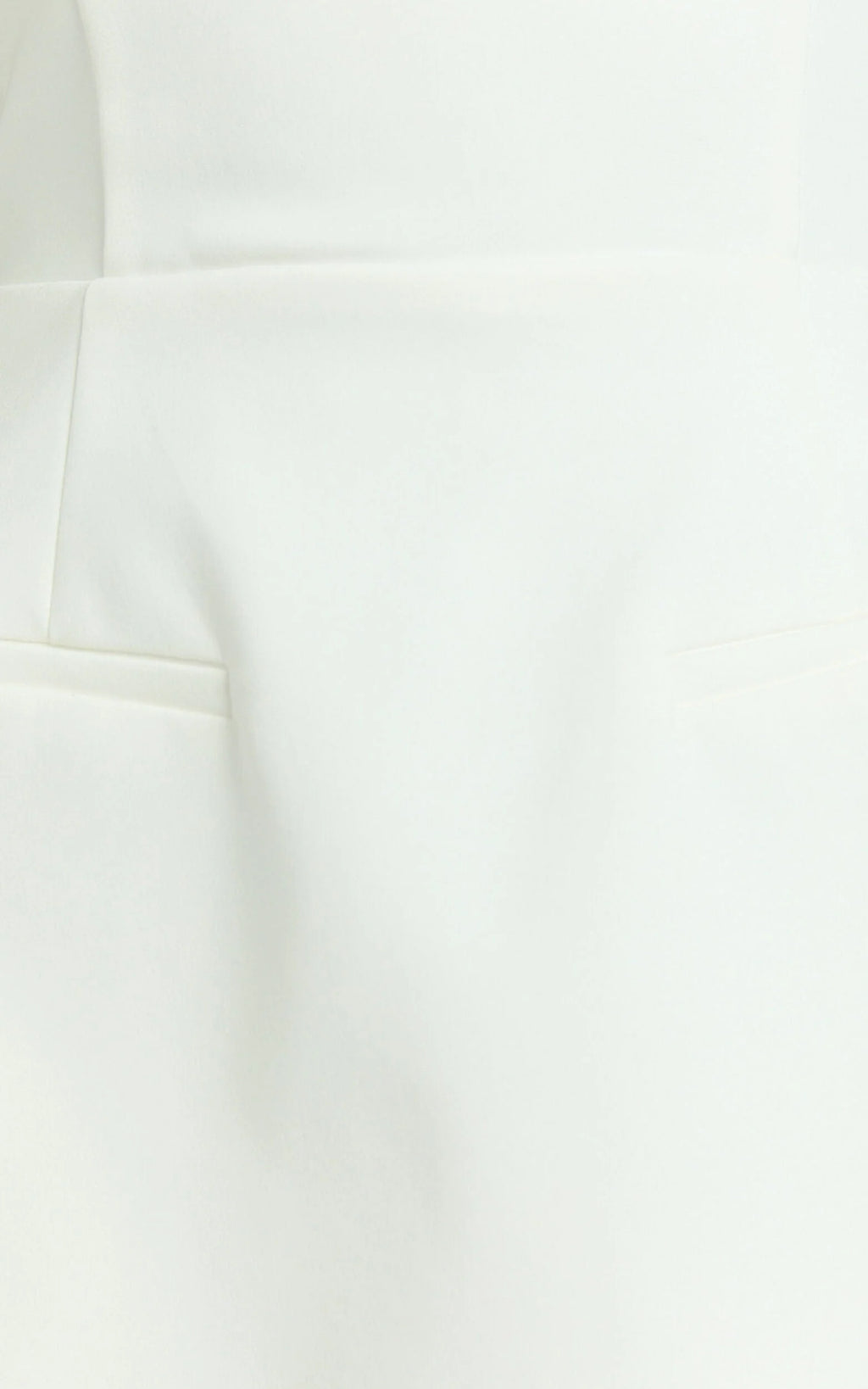 Benson Playsuit - Strapless Fit and Flare Playsuit in White
