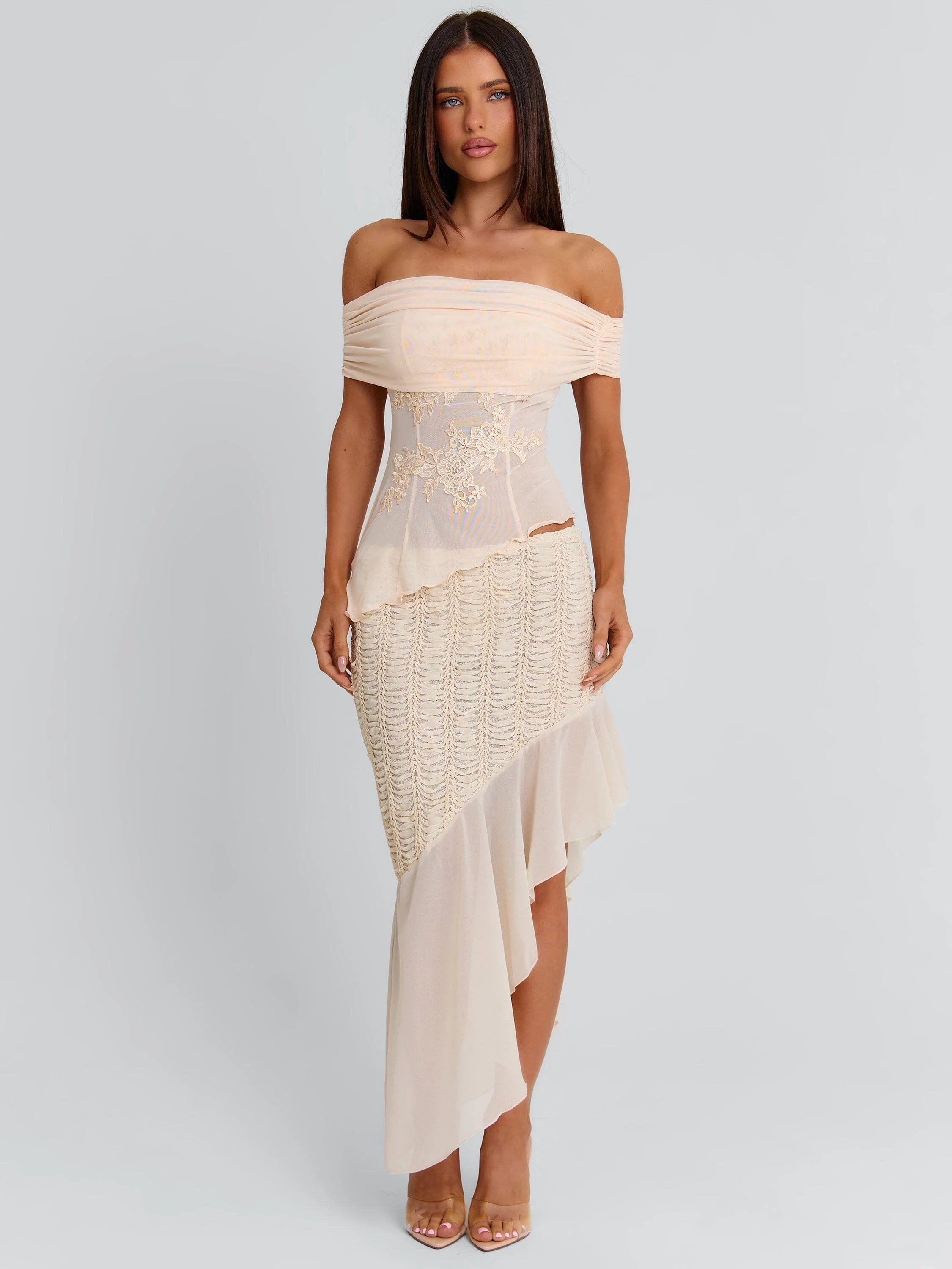 Victorea Midi Skirt Cream