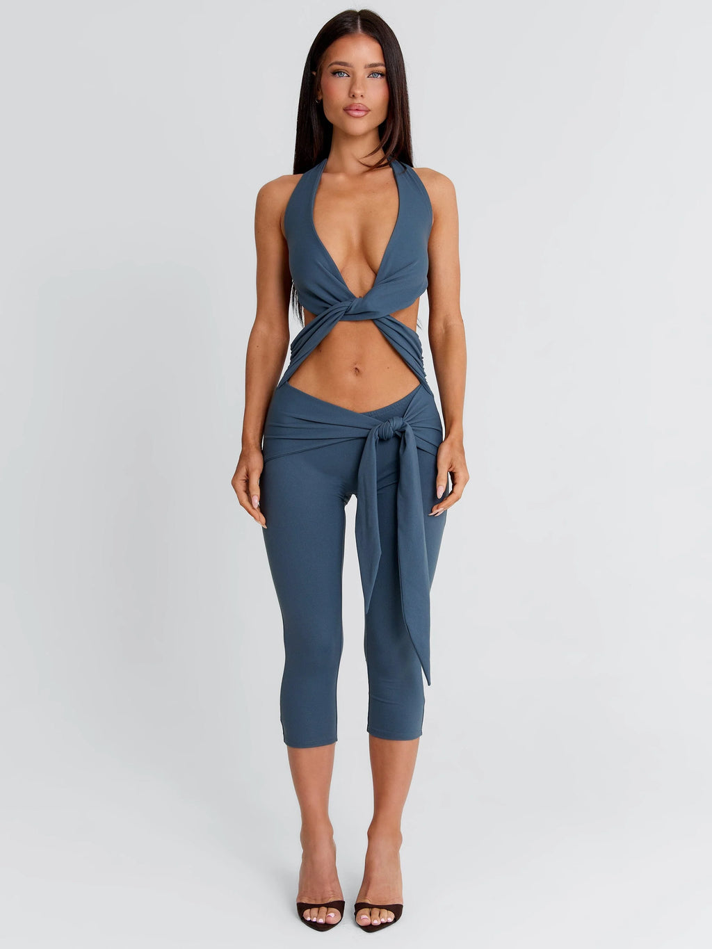 Eugenia Capri Jumpsuit Slate