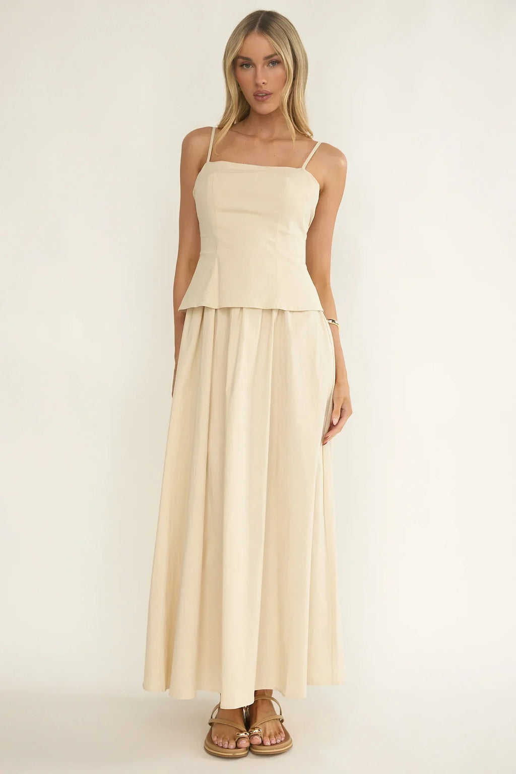 Antonita Cami Strap Maxi Dress Stone