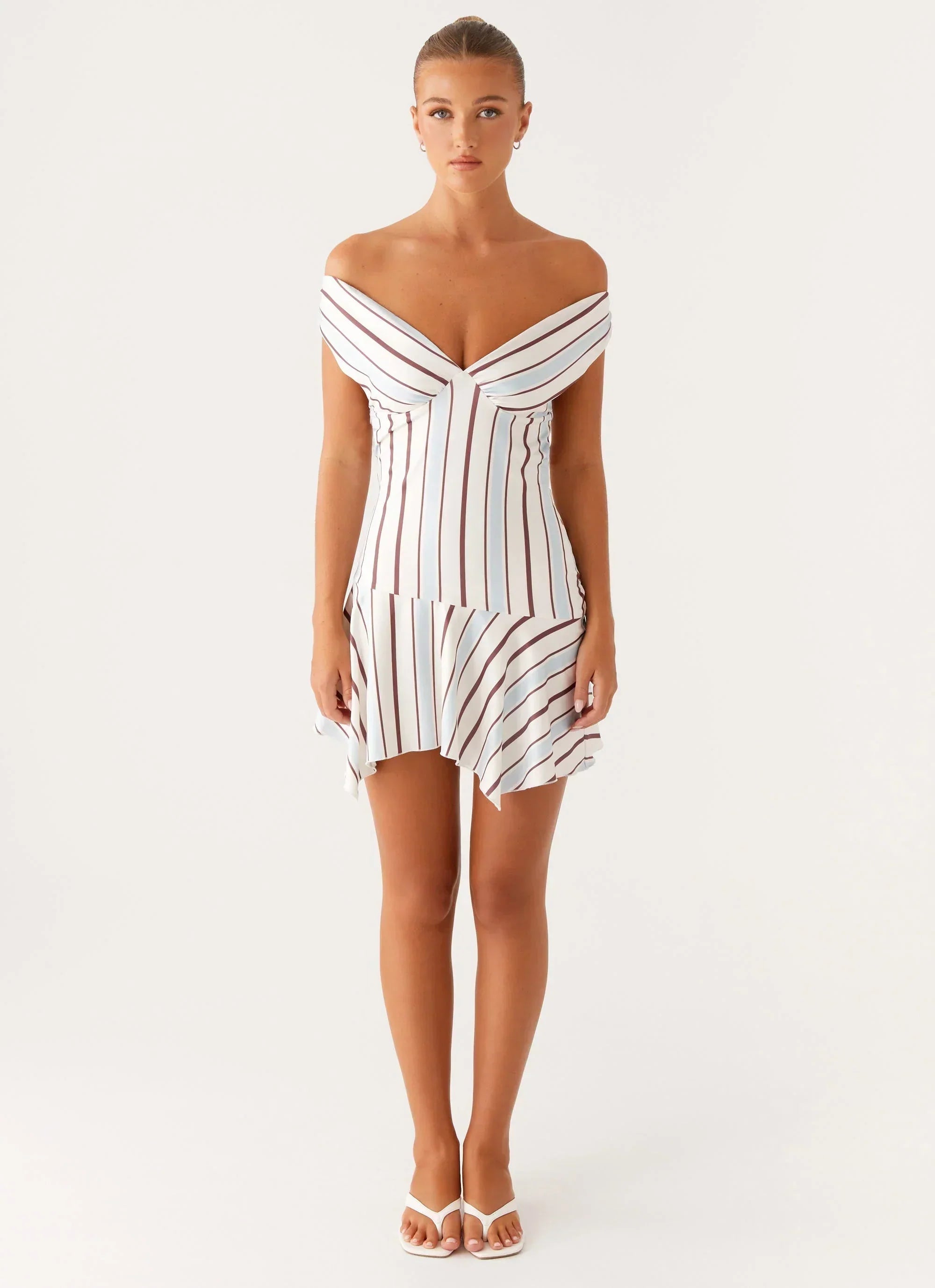 Kirby Mini Dress - Blue Stripe