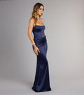Jayden Satin Strapless Corset Mermaid Formal Dress
