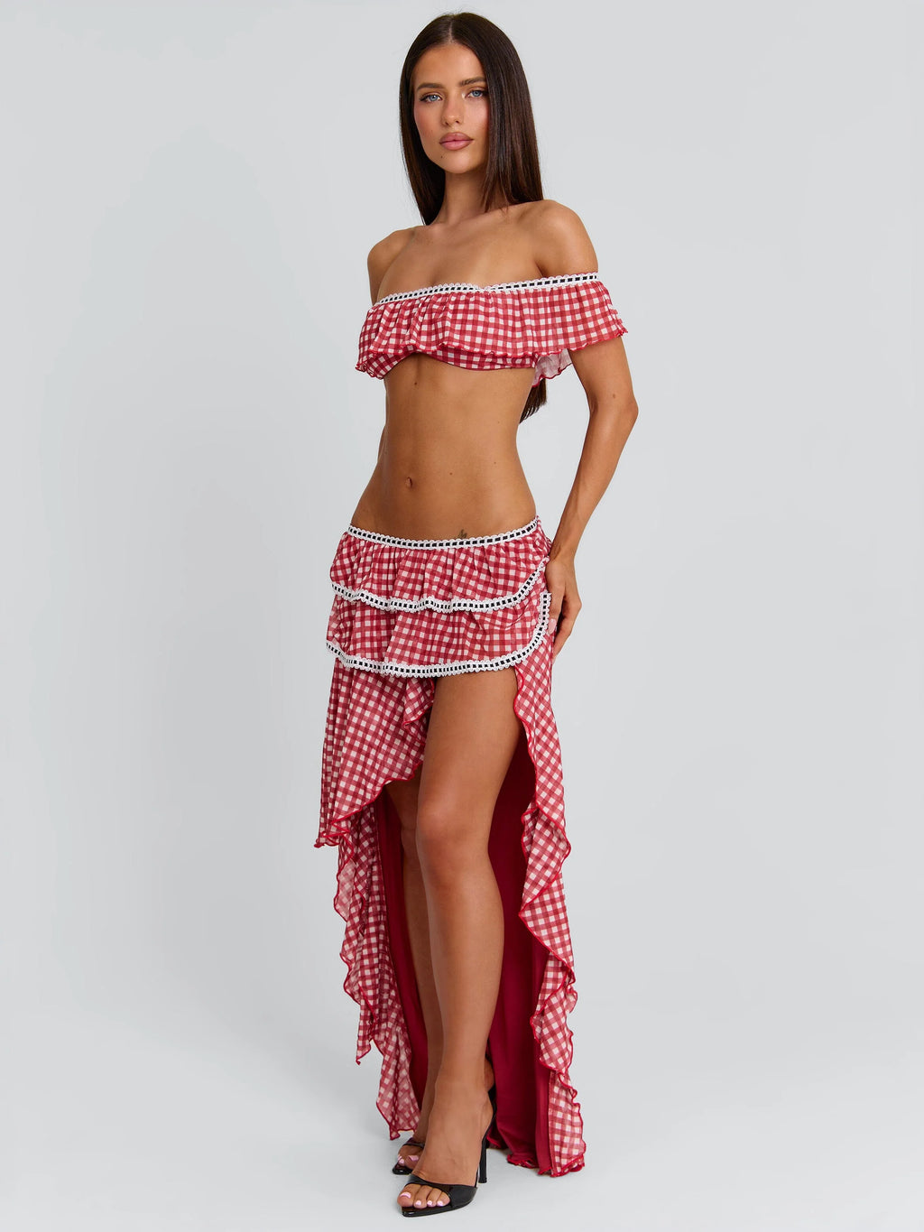 Betty Top Red Gingham
