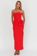 No Competition Oversized Flower Maxi Dress Red